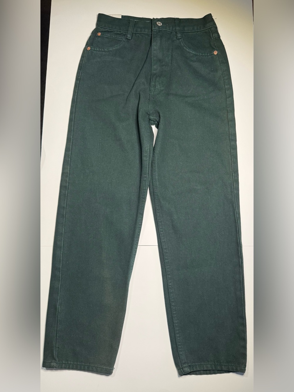 NWT Vintage 80s 90s Blue Bay Jeans Deadstock NWT Hunter Green High Rise 24x24.5